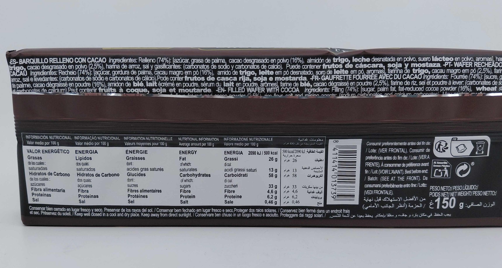 Wafer de Chocolate Intense 150 g FLORBÚ