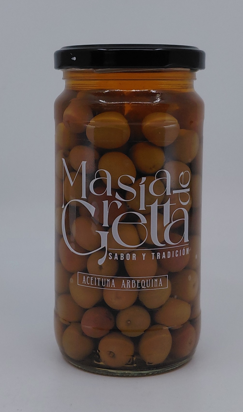 Tarro Aceitunas Arbequina Premium 370 g Neto MASÍA DE GRETTA
