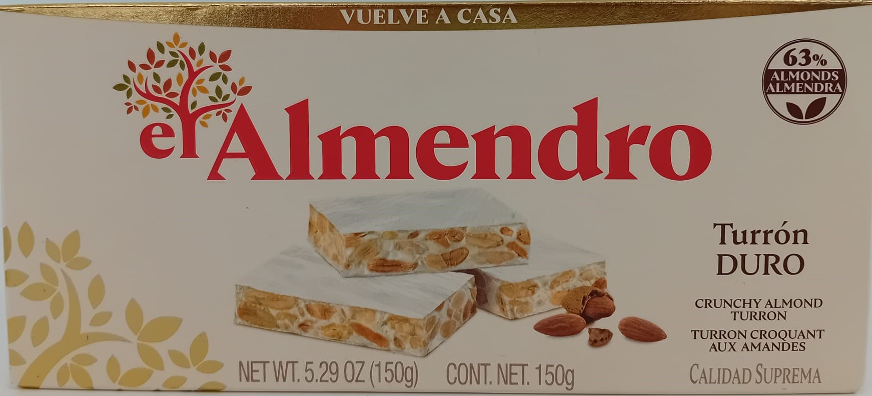 Turrón Duro Calidad Suprema 150 g EL ALMENDRO
