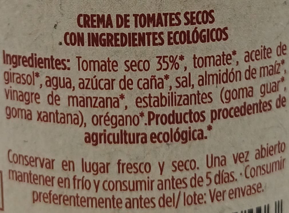 Tarro Crema de Tomates Secos Bio 140 g Neto EMPERATRIZ