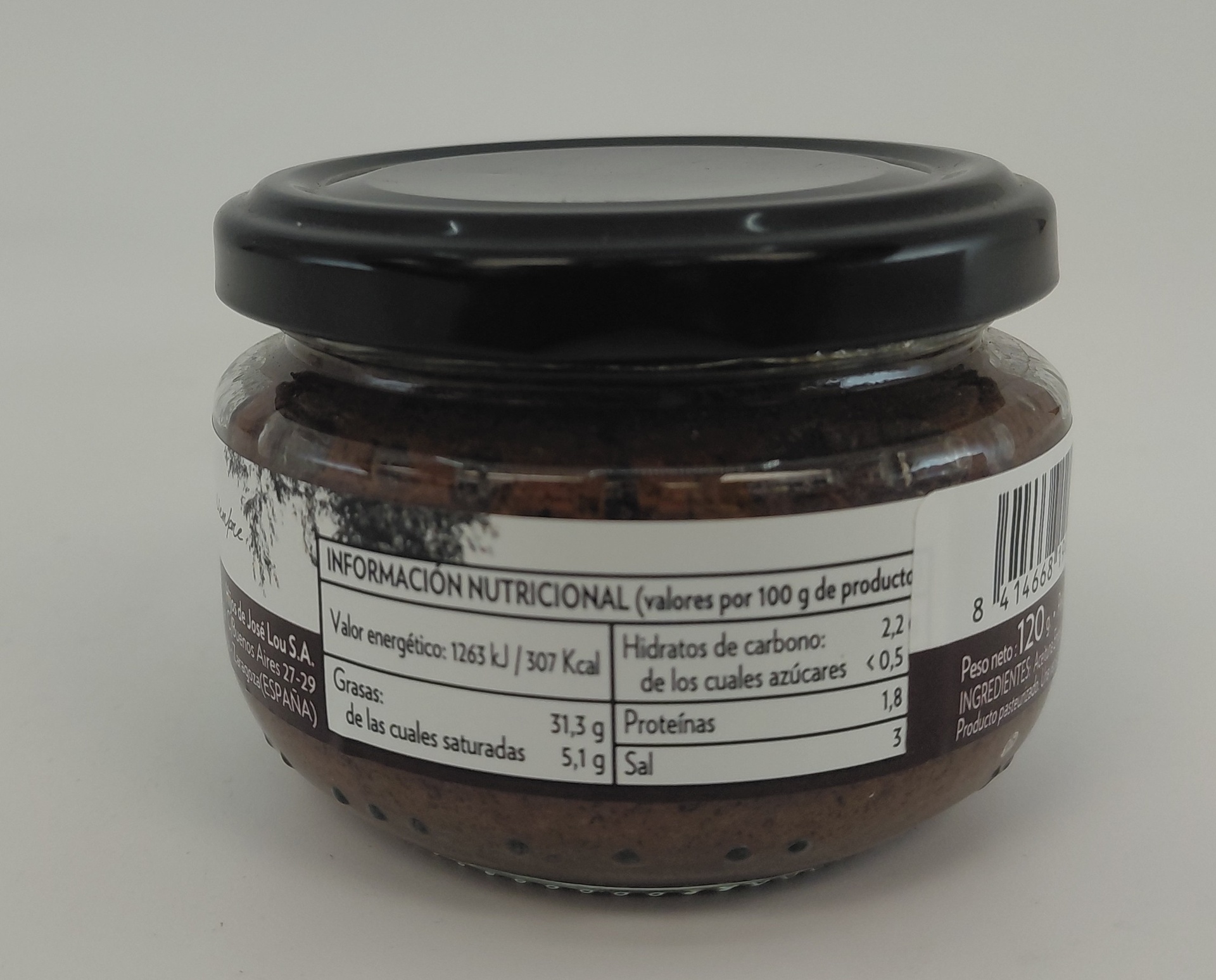Tarro Paté Aceituna Negra 120 g Neto JOSÉ LOU
