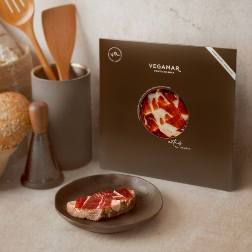 [9JICV09] Plato Jamón Cebo de Campo 100% Ibérico Cortado a Cuchillo 90 g VEGAMAR (Salamanca)