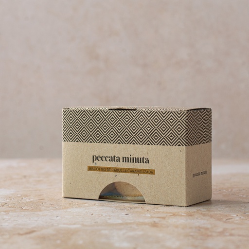 [0BCPM] Estuche Biscottes de Cebolla Caramelizada 50 g PECCATA MINUTA