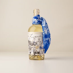 [2BSBLPA] Botella Vino Blanco Sauvignon Blanc LAMUÀ de VEGAMAR con Pañuelo