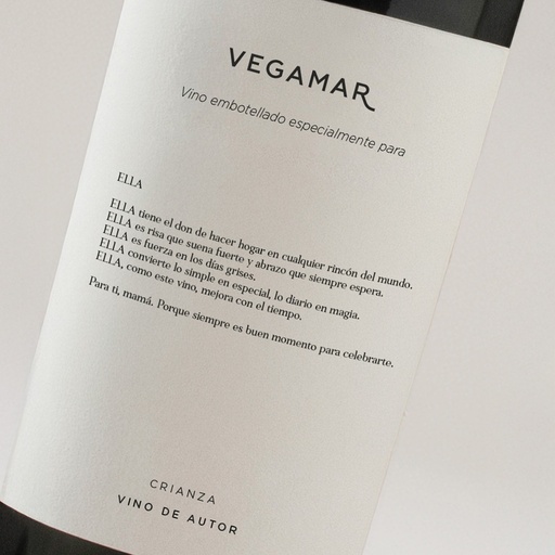 [2CRVPM] Vino Tinto VEGAMAR Crianza Especial Día de la Madre