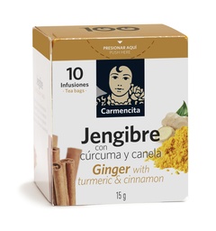 [0JCC10] Estuche 10 Infusiones Jengibre con cúrcuma y canela de CARMENCITA