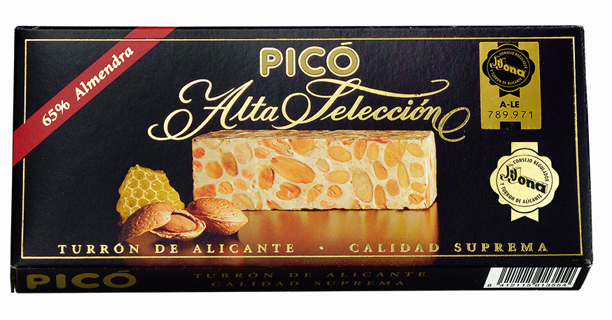Turrón Alicante Alta Selección 65% Almendra 200 g PICÓ