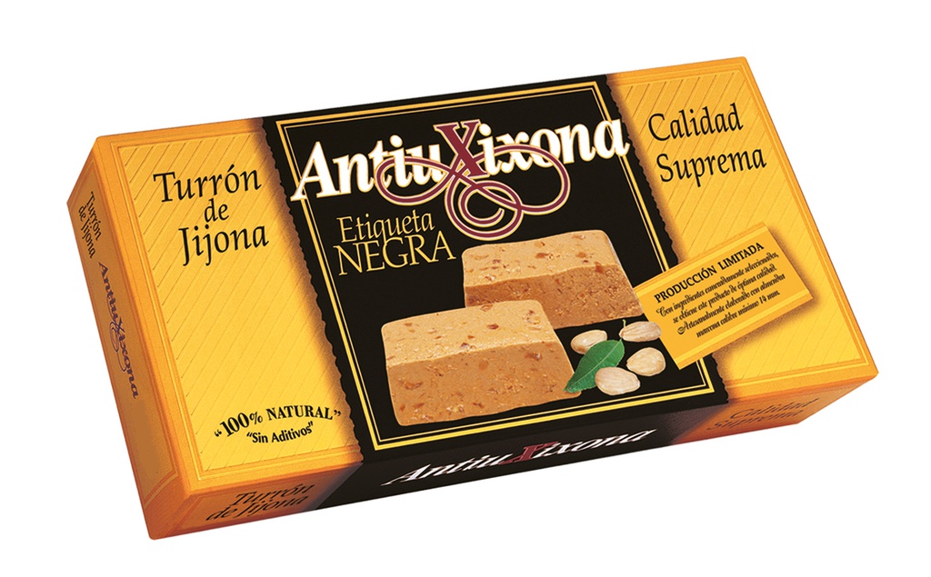 Turrón Jijona Etiqueta Negra (70% Almendra) 250 g ANTIU XIXONA D.O. Jijona