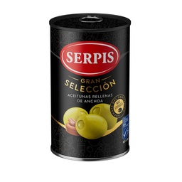 [8AS35] Lata Aceitunas Manzanilla Gran Selección Rellenas Anchoa 300 g Neto SERPIS