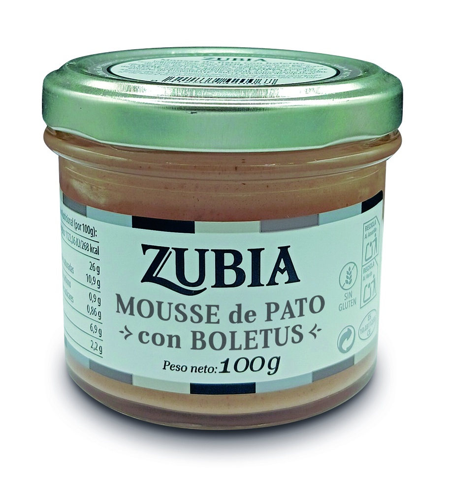 Tarro Mousse de Hígado de Pato con Boletus 100 g ZUBIA