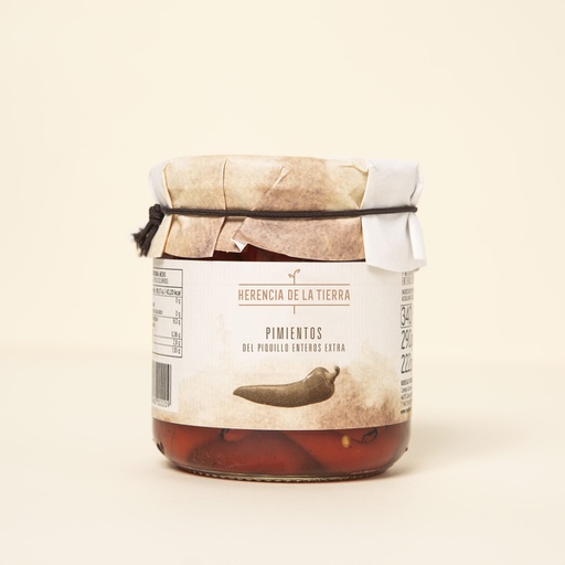[8PPHT] Frasco Pimientos del Piquillo 290 g Neto HERENCIA DE LA TIERRA Producto Nacional