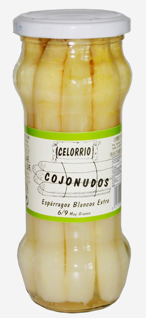Tarro Espárragos Cojonudos 1/2 Kg (330 g Neto) 6/9 CELORRIO