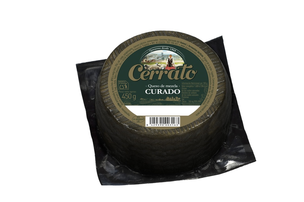 Pieza Entera Queso Mezcla Curado 450 g aprox. CERRATO