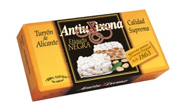 [6ANA15] Turrón Alicante Etiqueta Negra (64% Almendra) 150 g ANTIU XIXONA