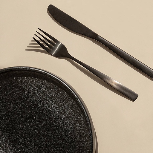 [CUPAN] Cuchillo Postre de Acero Inoxidable color Negro Sinxelo
